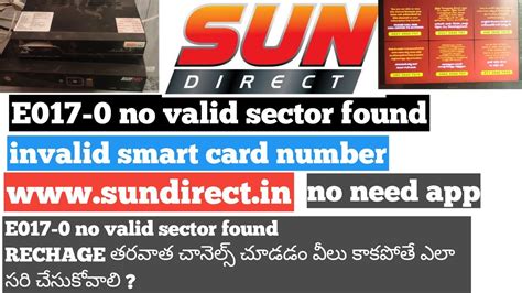 invalid smart card error in sun direct|SUN DIRECT .